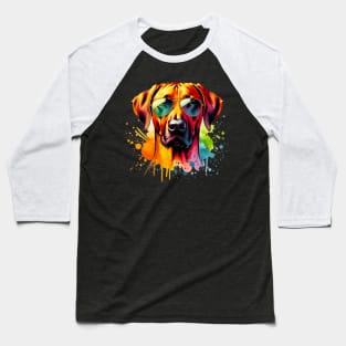 Watercolor Rhodesian Ridgeback Baseball T-Shirt